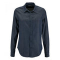 Denim Brut - Front - SOLS Womens-Ladies Barry Long Sleeve Denim Shirt