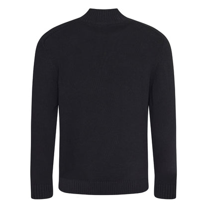 Black - Back - Ecologie Mens Wakhan Zip Neck Sweater