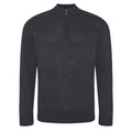 Charcoal - Front - Ecologie Mens Wakhan Zip Neck Sweater