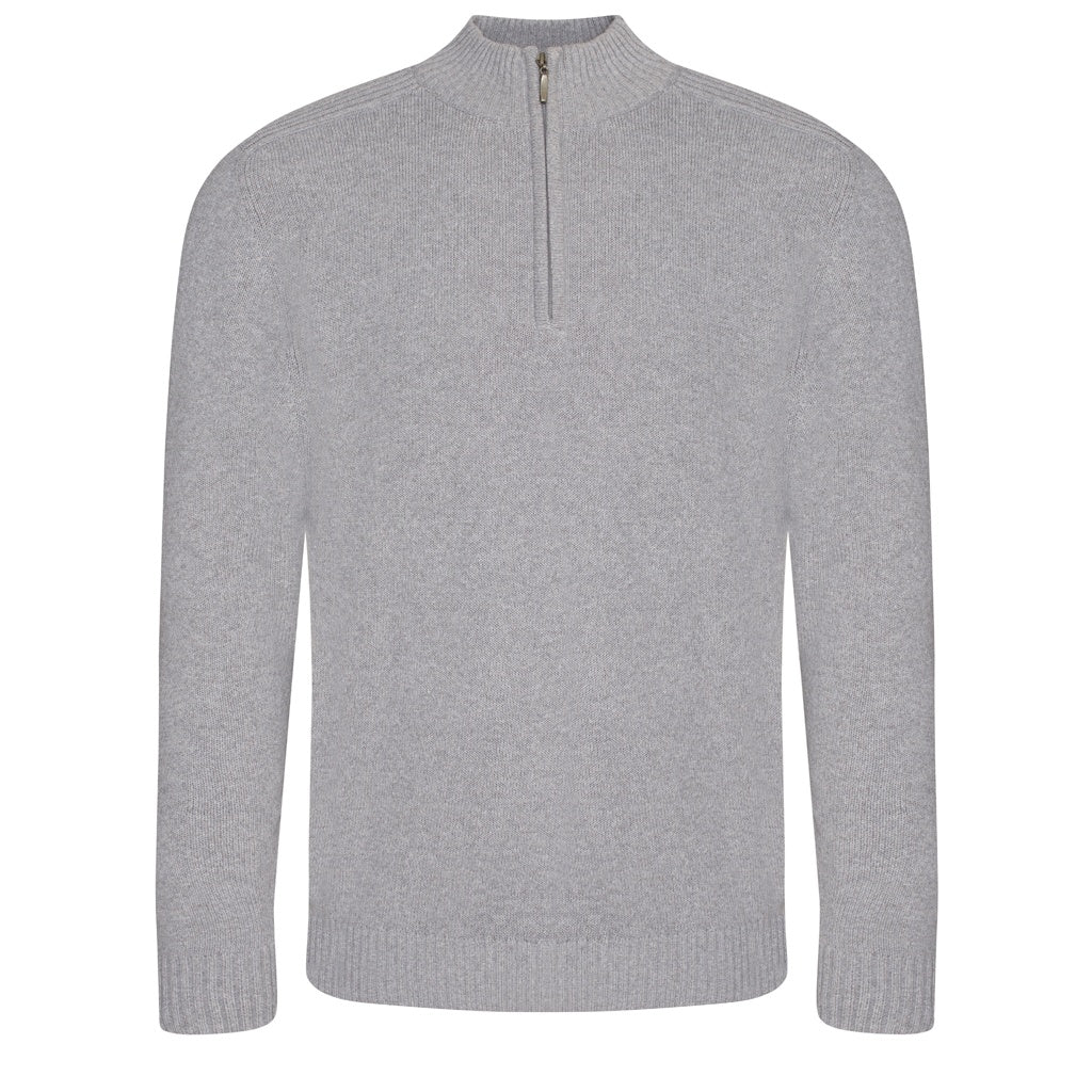 Heather - Front - Ecologie Mens Wakhan Zip Neck Sweater