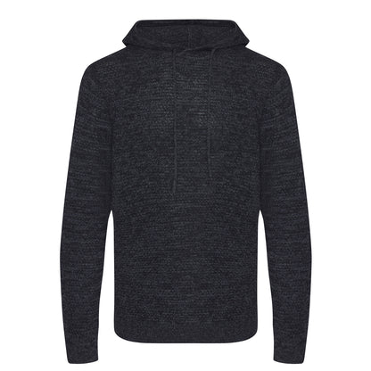 Charcoal-Black - Front - Ecologie Adults Unisex Iguazu Knitted Hoodie