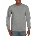 Graphite Heather - Back - Gildan Mens Hammer Heavyweight Long Sleeve T-Shirt