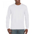 White - Back - Gildan Mens Hammer Heavyweight Long Sleeve T-Shirt