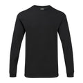 Black - Front - Gildan Mens Hammer Heavyweight Long Sleeve T-Shirt