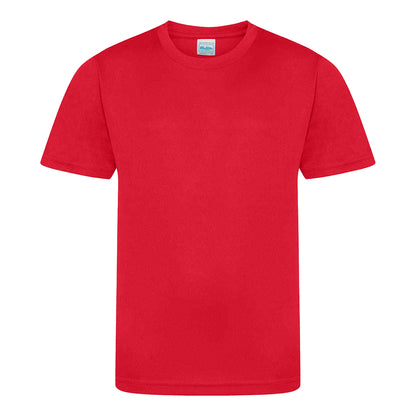 Red - Front - AWDis Childrens-Kids Cool Smooth T-Shirt