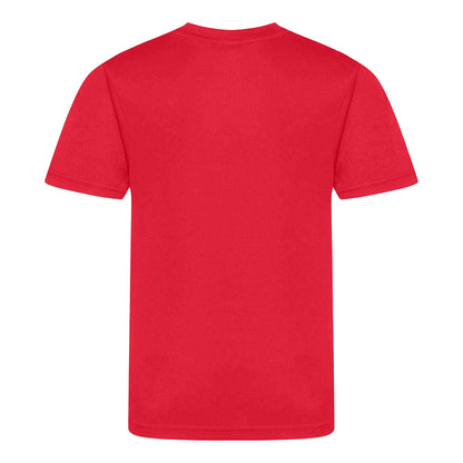 Red - Back - AWDis Childrens-Kids Cool Smooth T-Shirt