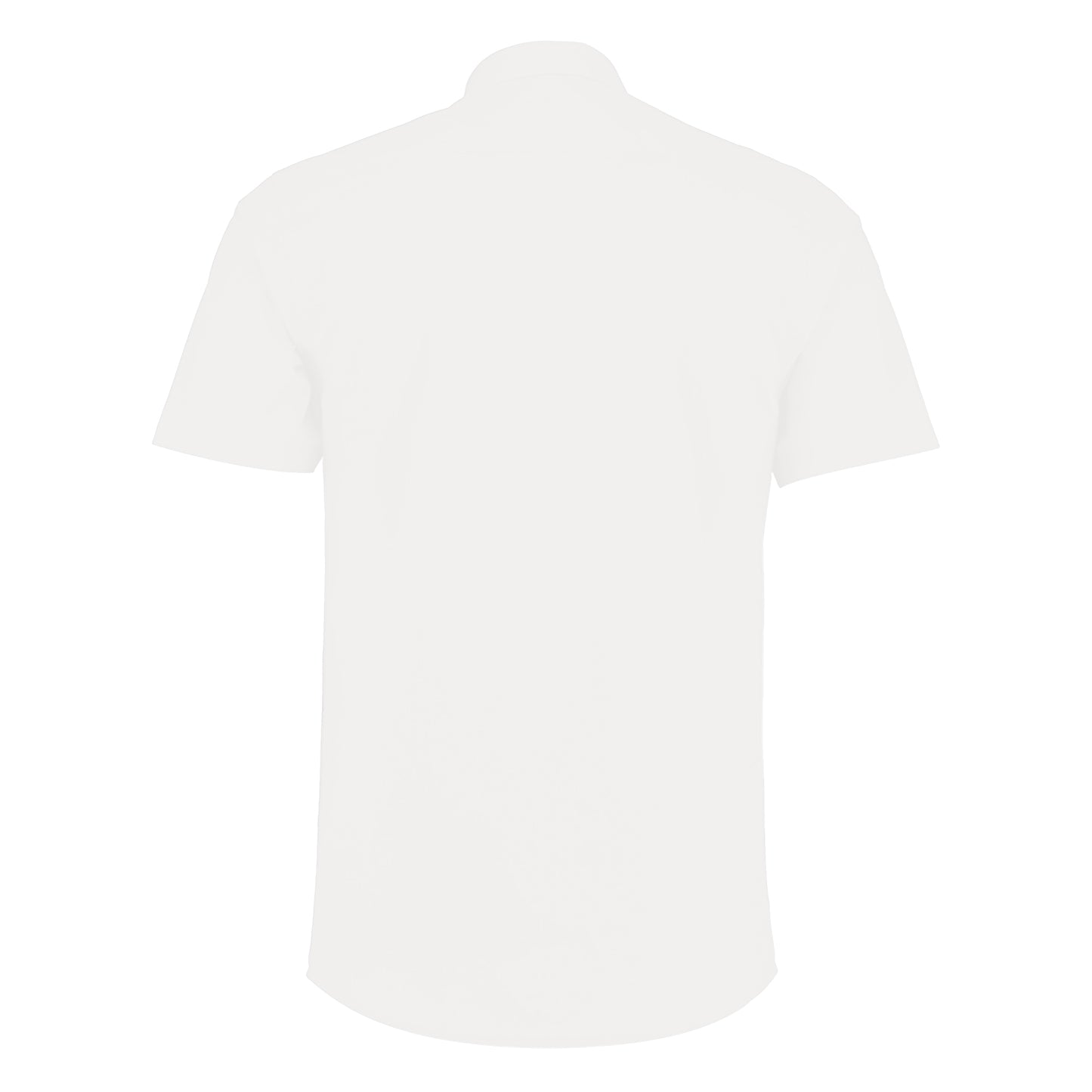 White - Back - Kustom Kit Mens Short Sleeve Tailored Poplin Shirt