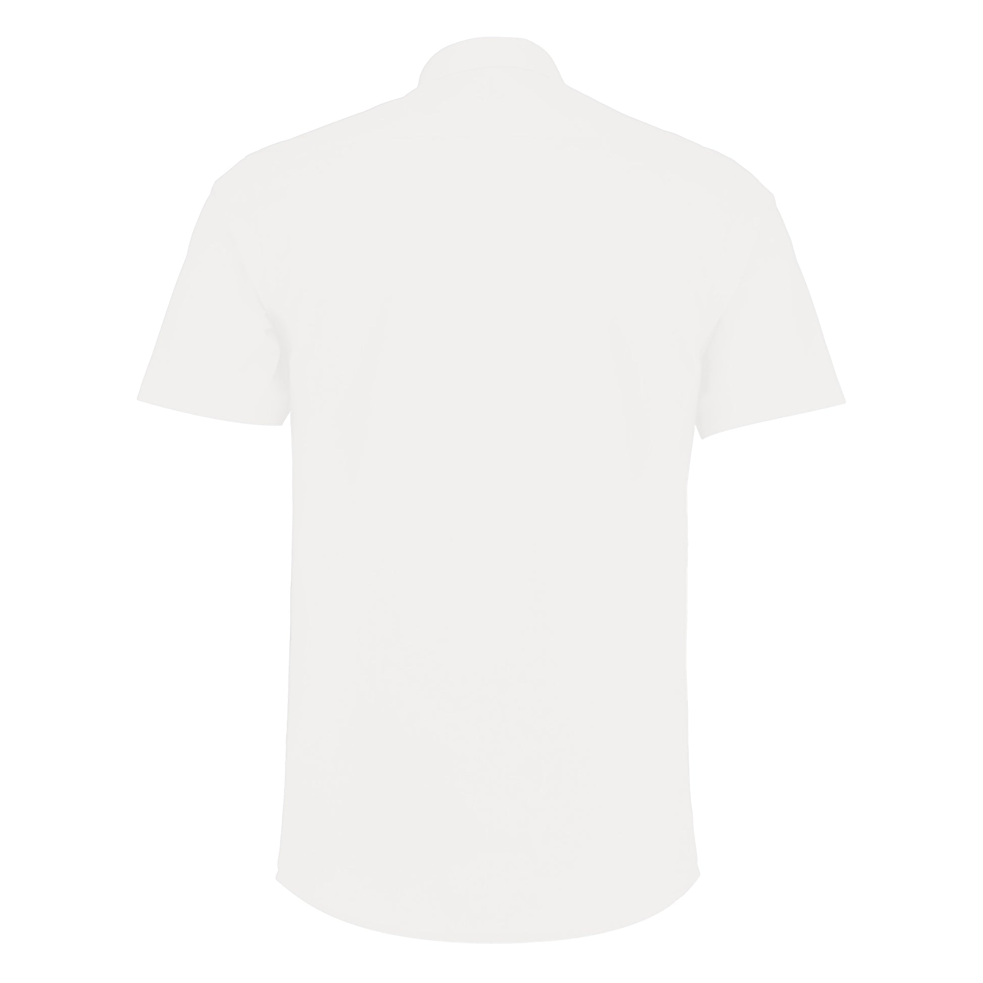 White - Back - Kustom Kit Mens Short Sleeve Tailored Poplin Shirt