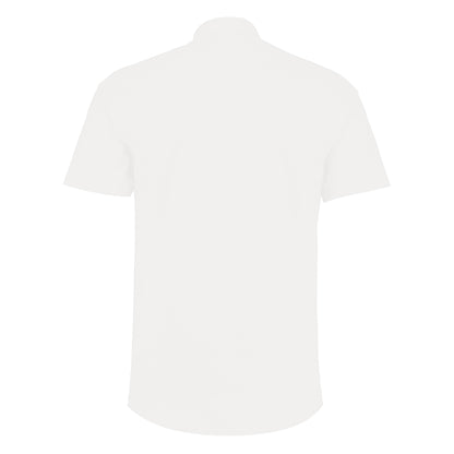 White - Back - Kustom Kit Mens Short Sleeve Tailored Poplin Shirt