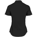 Black - Back - Kustom Kit Womens-Ladies Short Sleeve Tailored Poplin Shirt