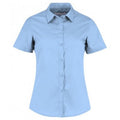 Light Blue - Front - Kustom Kit Womens-Ladies Short Sleeve Tailored Poplin Shirt