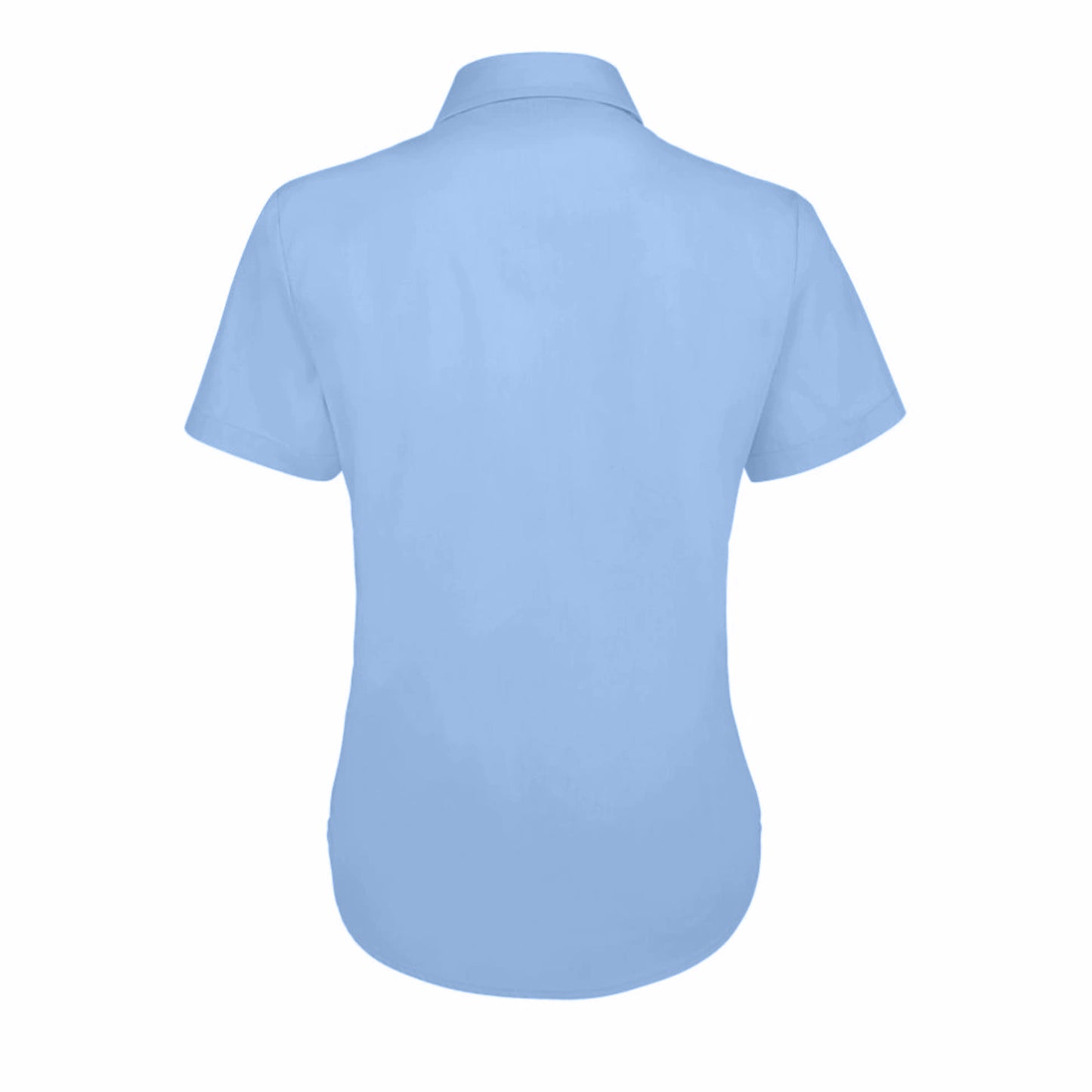 Light Blue - Back - Kustom Kit Womens-Ladies Short Sleeve Tailored Poplin Shirt