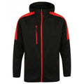 Black-Red - Front - Finden & Hales Mens Active Soft Shell Jacket