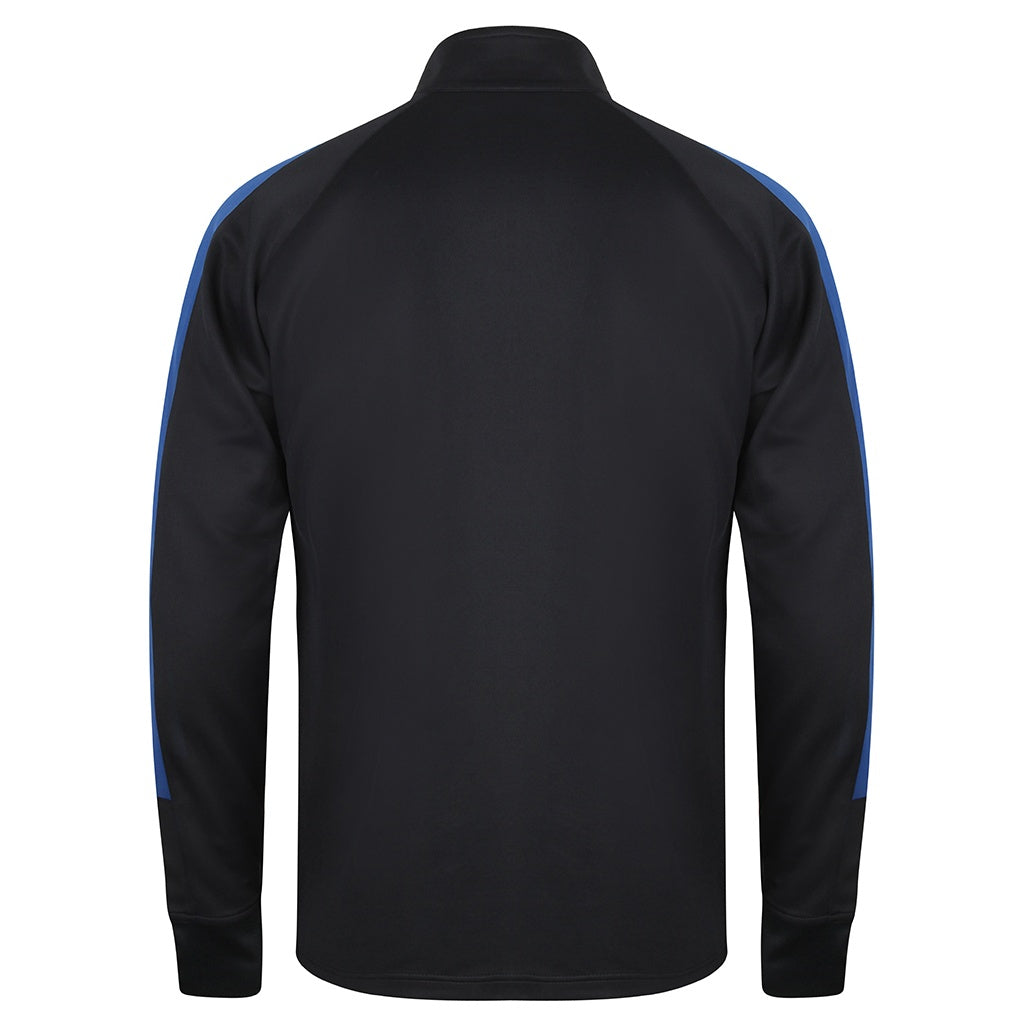 Navy-Royal - Back - Finden & Hales Mens Knitted Tracksuit Top
