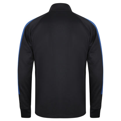 Navy-Royal - Back - Finden & Hales Mens Knitted Tracksuit Top