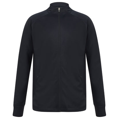 Navy-Navy - Front - Finden & Hales Mens Knitted Tracksuit Top