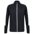 Navy-White - Front - Finden & Hales Mens Knitted Tracksuit Top