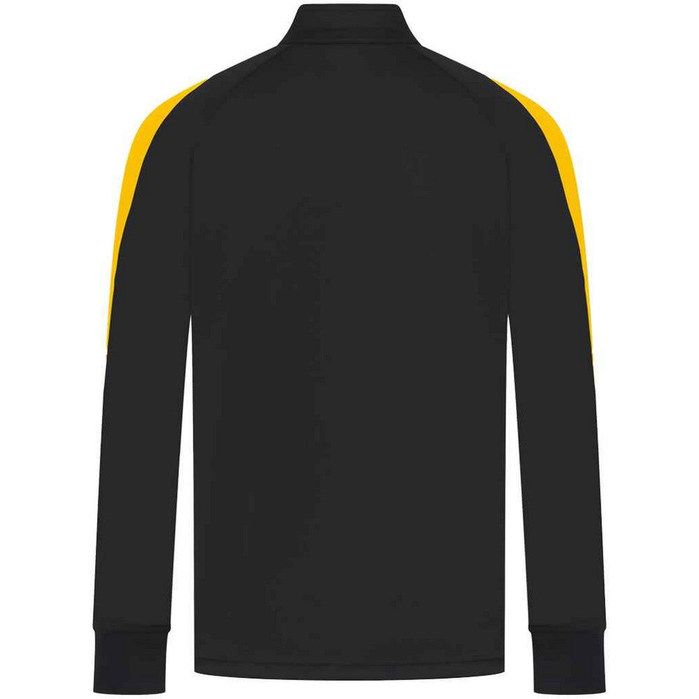 Black-Gold - Back - Finden & Hales Mens Knitted Tracksuit Top