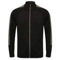 Black-Gunmetal - Front - Finden & Hales Mens Knitted Tracksuit Top