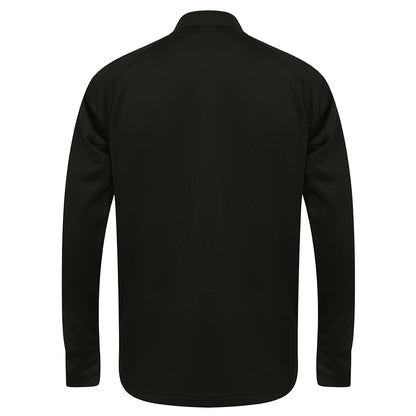 Black-Gunmetal - Back - Finden & Hales Mens Knitted Tracksuit Top
