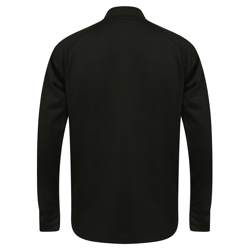 Black-Gunmetal - Back - Finden & Hales Mens Knitted Tracksuit Top