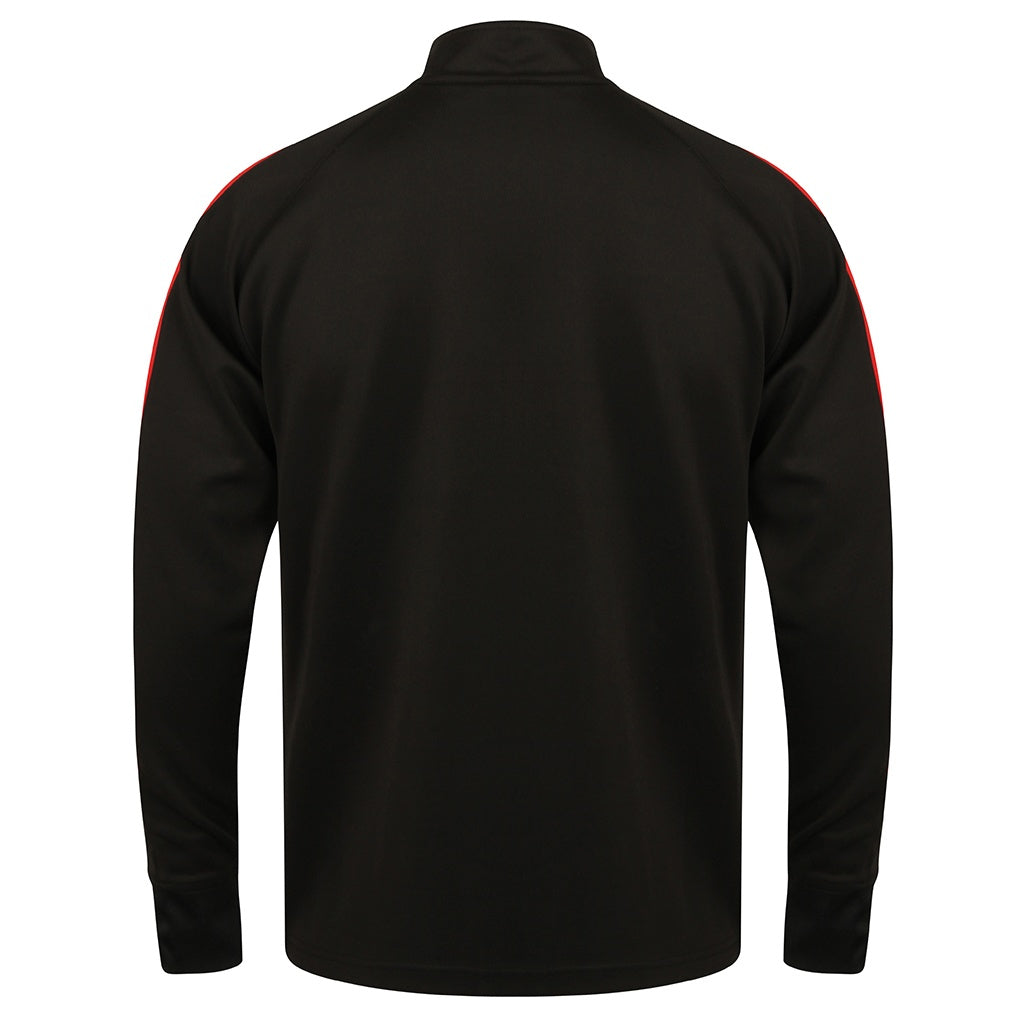 Black-Red - Back - Finden & Hales Mens Knitted Tracksuit Top