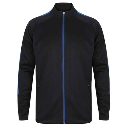 Navy-Royal - Front - Finden & Hales Mens Knitted Tracksuit Top