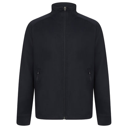 Navy-Navy - Front - Finden & Hales Childrens-Kids Boys Knitted Tracksuit Top