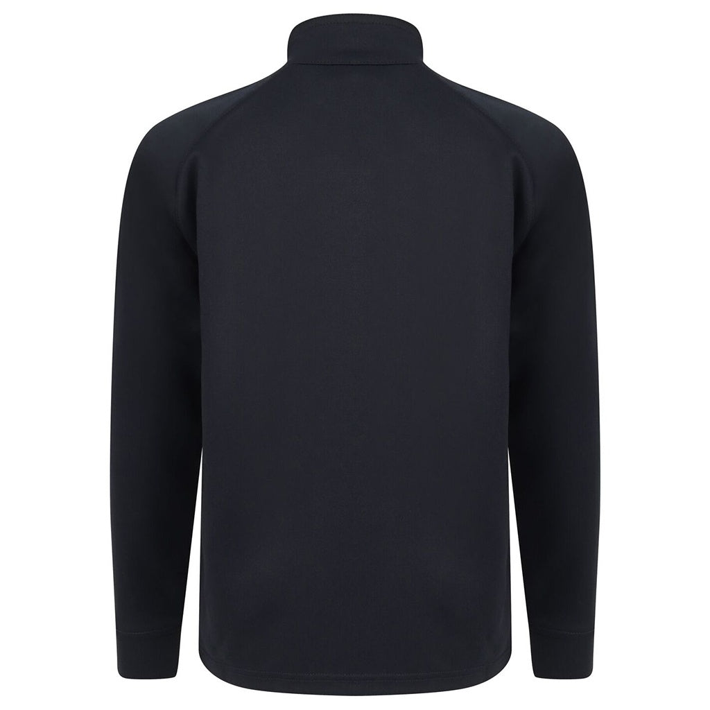 Navy-Navy - Back - Finden & Hales Childrens-Kids Boys Knitted Tracksuit Top