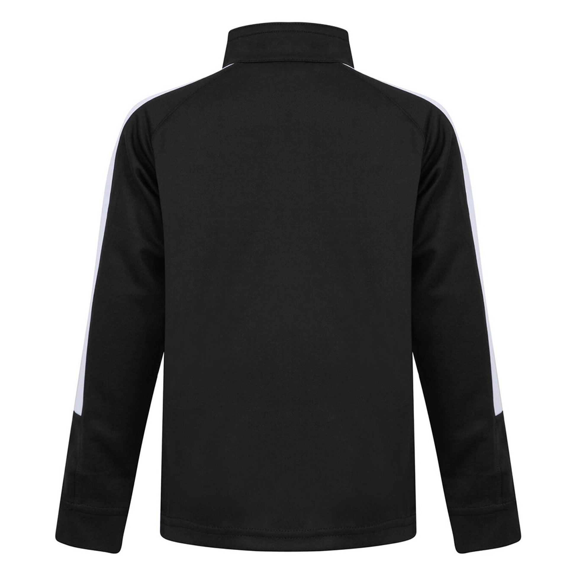 Black-White - Back - Finden & Hales Childrens-Kids Boys Knitted Tracksuit Top