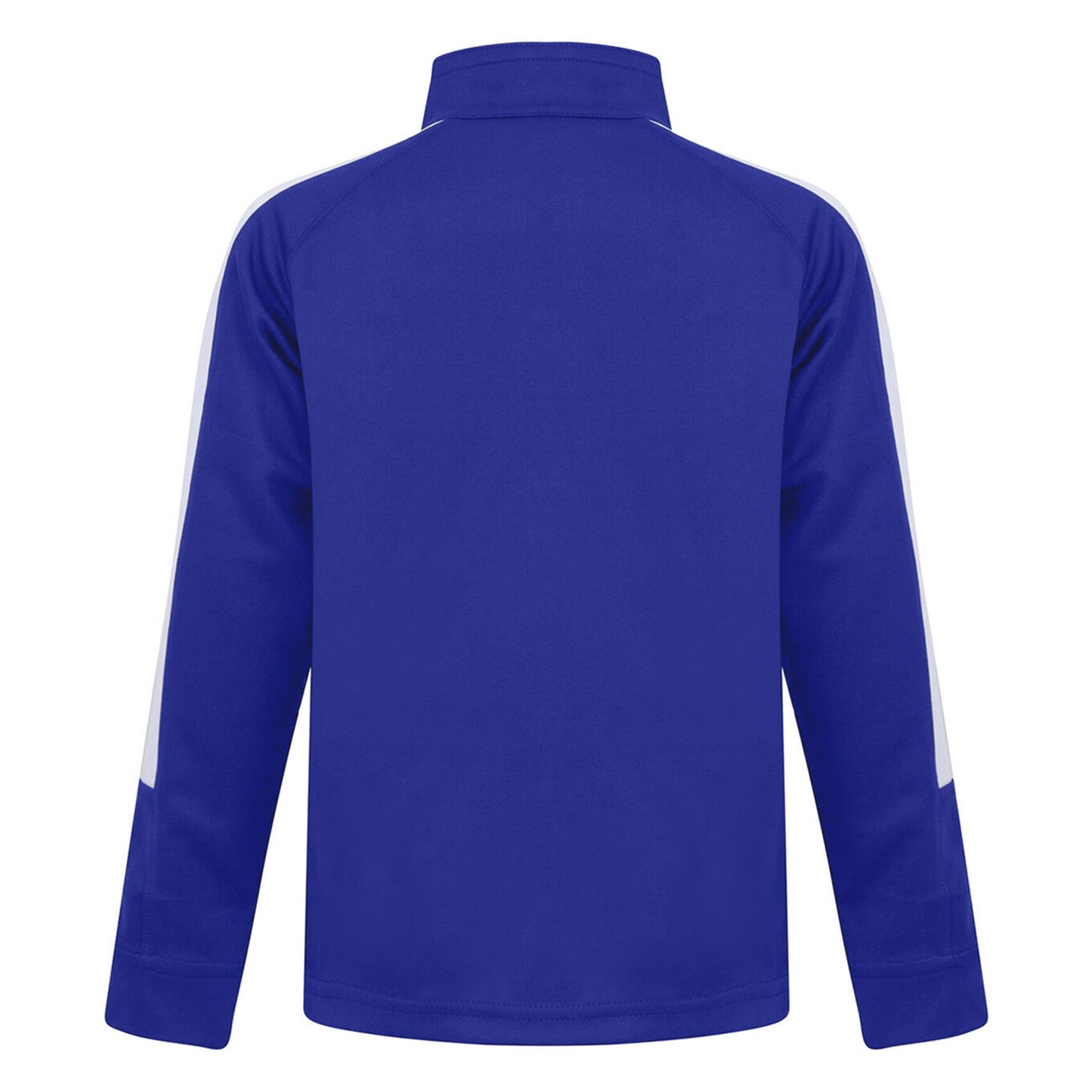 Royal Blue-White - Back - Finden & Hales Childrens-Kids Boys Knitted Tracksuit Top