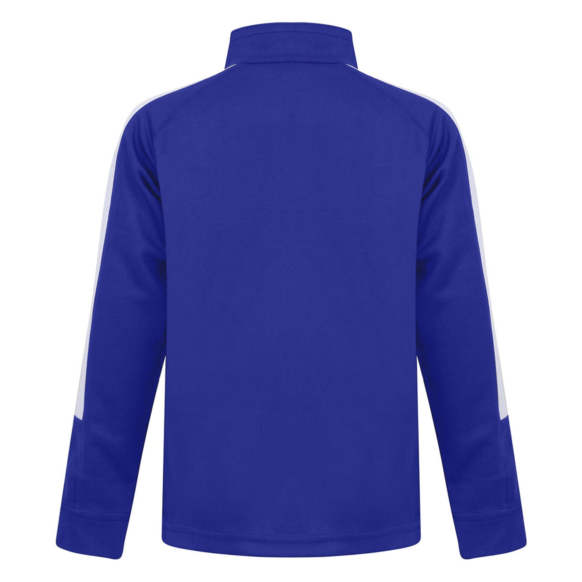 Royal Blue-White - Back - Finden & Hales Childrens-Kids Boys Knitted Tracksuit Top