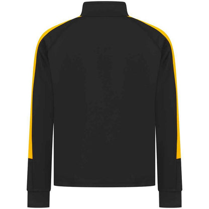 Black-Gold - Back - Finden & Hales Childrens-Kids Boys Knitted Tracksuit Top