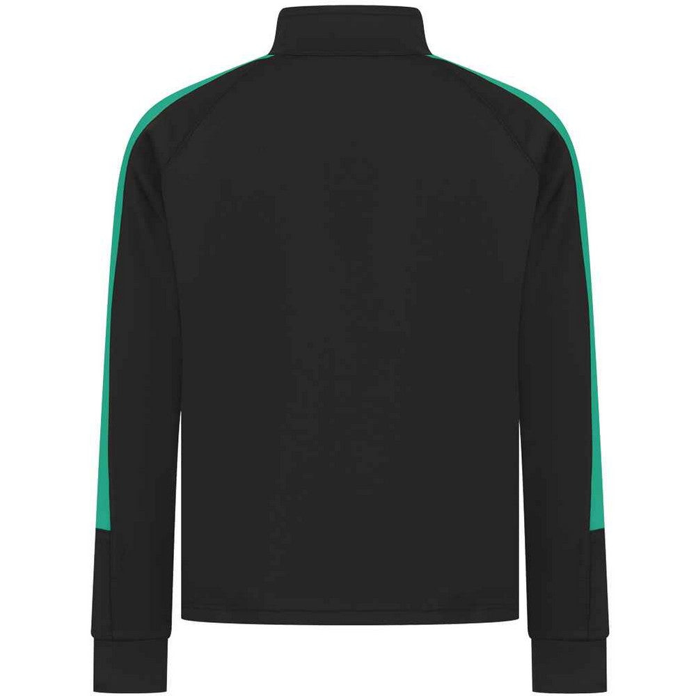 Black-Emerald - Back - Finden & Hales Childrens-Kids Boys Knitted Tracksuit Top