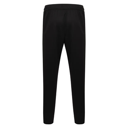 Black-Black - Back - Finden & Hales Mens Knitted Tracksuit Pants
