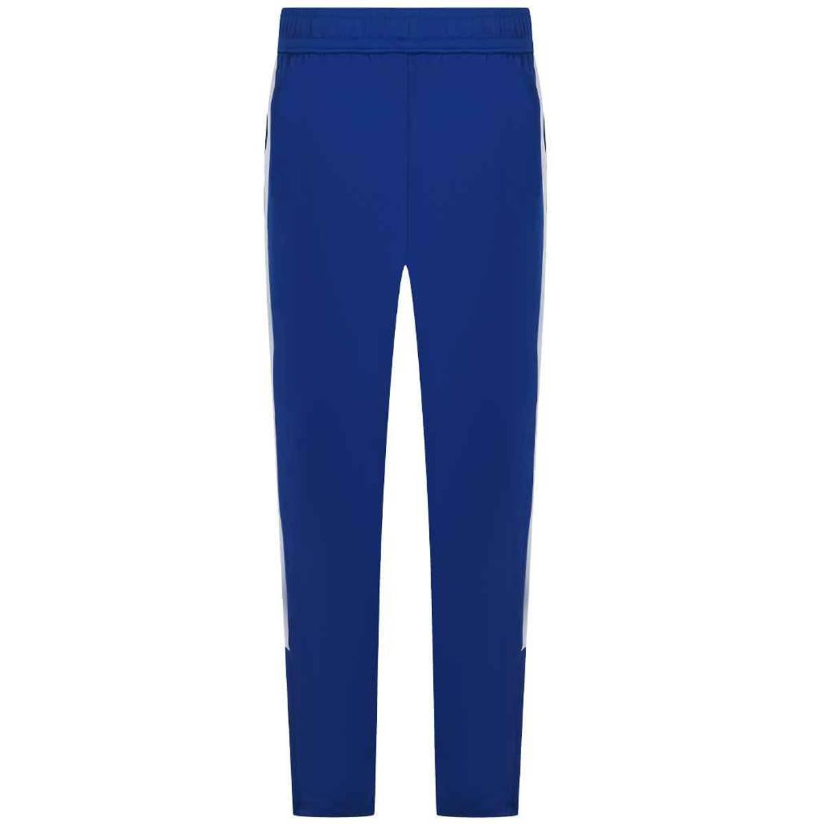 Royal Blue-White - Back - Finden & Hales Mens Knitted Tracksuit Pants