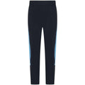Navy-Sky Blue - Front - Finden & Hales Mens Knitted Tracksuit Pants