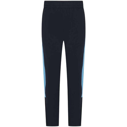 Navy-Sky Blue - Front - Finden & Hales Mens Knitted Tracksuit Pants
