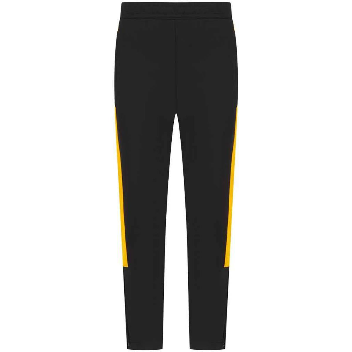 Black-Gold - Front - Finden & Hales Mens Knitted Tracksuit Pants