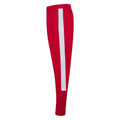 Red-White - Side - Finden & Hales Mens Knitted Tracksuit Pants