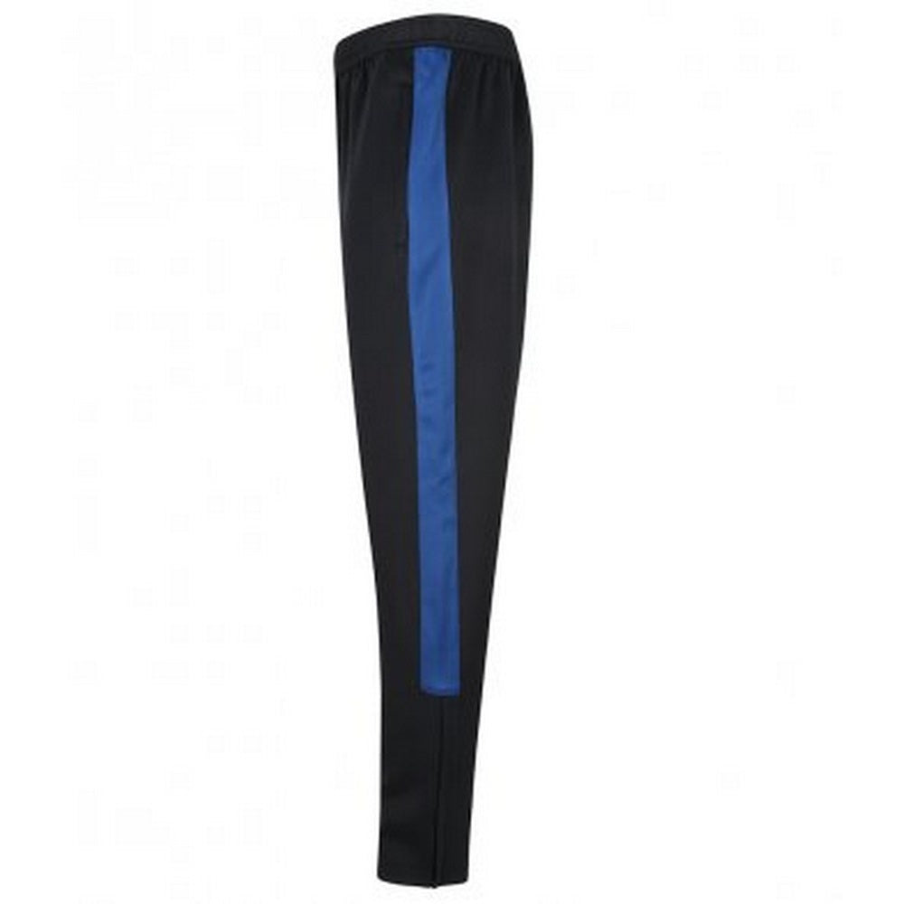 Navy-Royal - Side - Finden & Hales Mens Knitted Tracksuit Pants