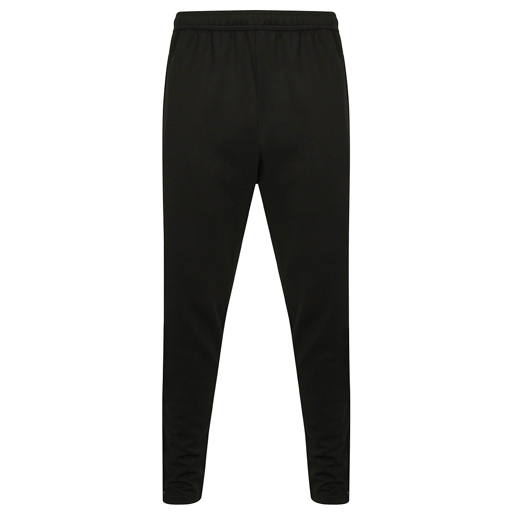 Black-Red - Front - Finden & Hales Mens Knitted Tracksuit Pants