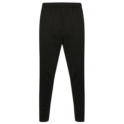 Black-Red - Front - Finden & Hales Mens Knitted Tracksuit Pants