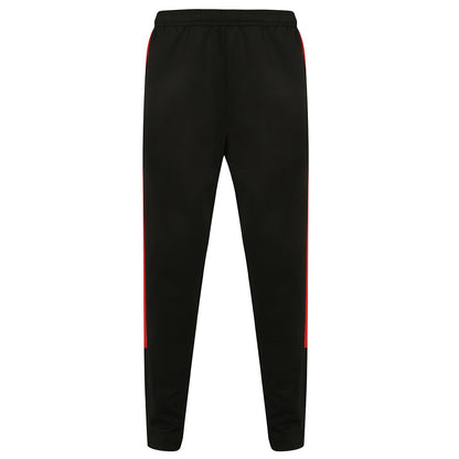 Black-Red - Back - Finden & Hales Mens Knitted Tracksuit Pants