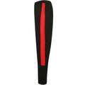Black-Red - Side - Finden & Hales Mens Knitted Tracksuit Pants