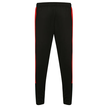 Black-Red - Lifestyle - Finden & Hales Mens Knitted Tracksuit Pants