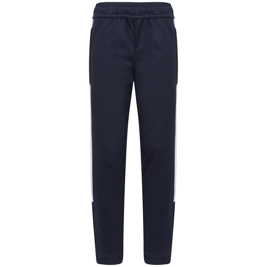 Navy-White - Front - Finden & Hales Childrens-Kids Boys Knitted Tracksuit Pants