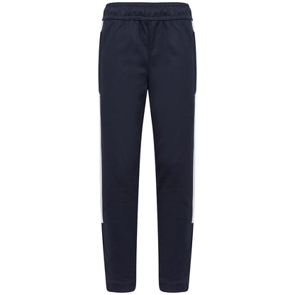 Navy-White - Front - Finden & Hales Childrens-Kids Boys Knitted Tracksuit Pants