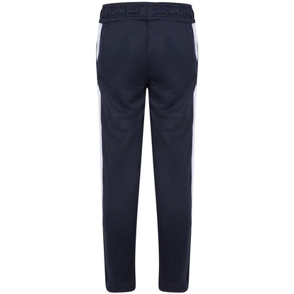Navy-White - Back - Finden & Hales Childrens-Kids Boys Knitted Tracksuit Pants