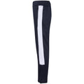 Navy-White - Side - Finden & Hales Childrens-Kids Boys Knitted Tracksuit Pants